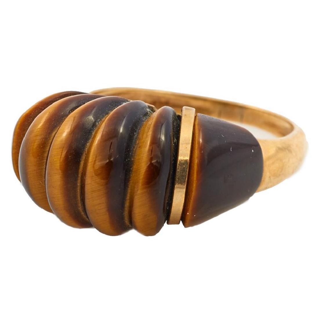 Tiger's eye and 14k gold ring, circa 1970s (1 of 3)