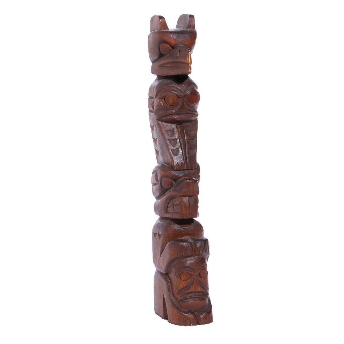 NORTHWEST COAST MODEL TOTEM POLE: Height 12 inches