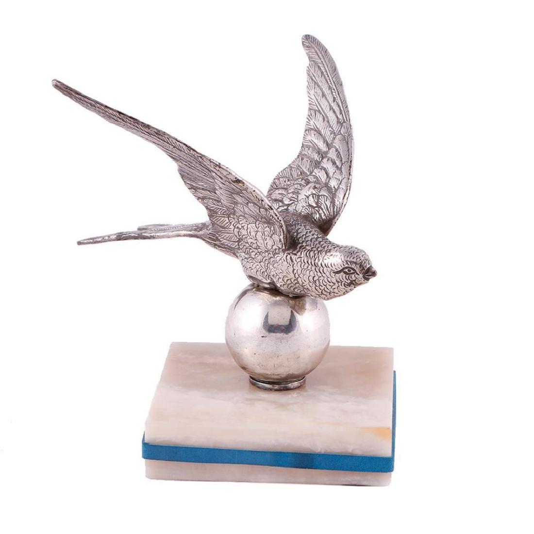 SILVERPLATED 'SWALLOW SIDE CARS' ORNAMENT (1 of 4)