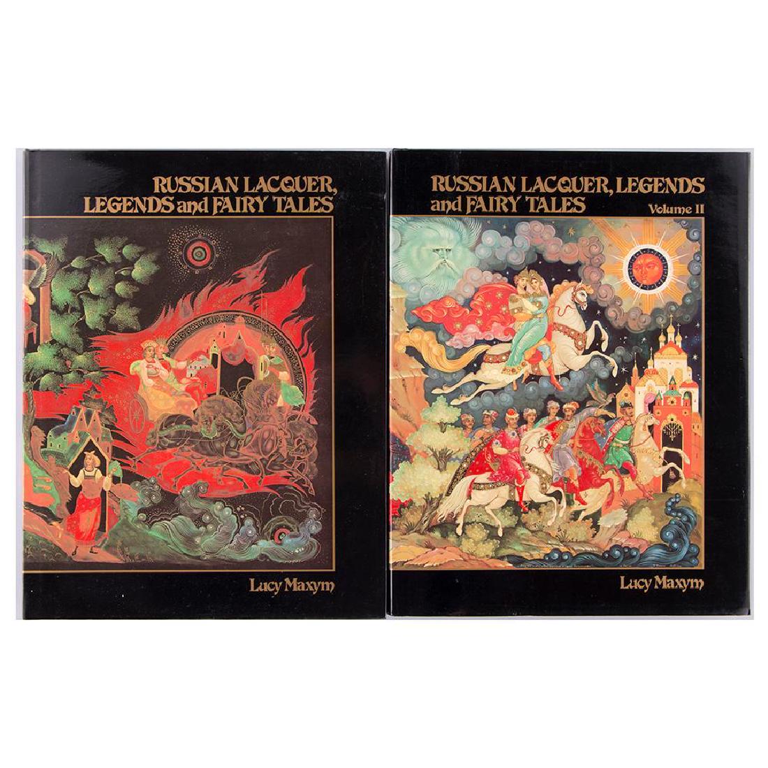 Reference Books: Two hardback books. Maxym, Lucy. Russian Lacquer, Legends and Fairy Tales. ISBN 0-94020202-03-4 (v.1) ISBN 0-940202-01-8 (v.2).