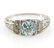 Diamond and 18k white gold solitaire ring