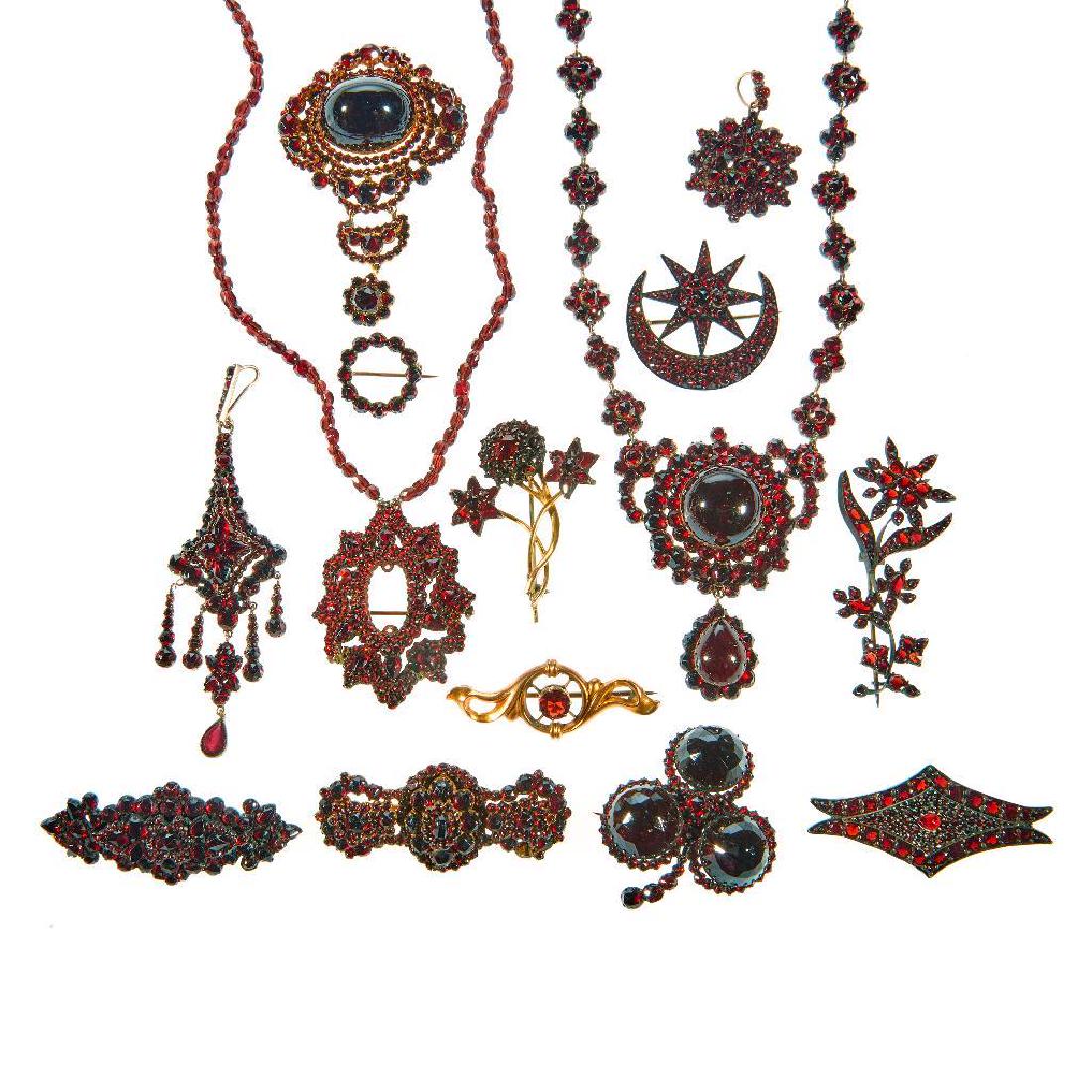 Collection of Bohemian garnet jewelry (1 of 1)