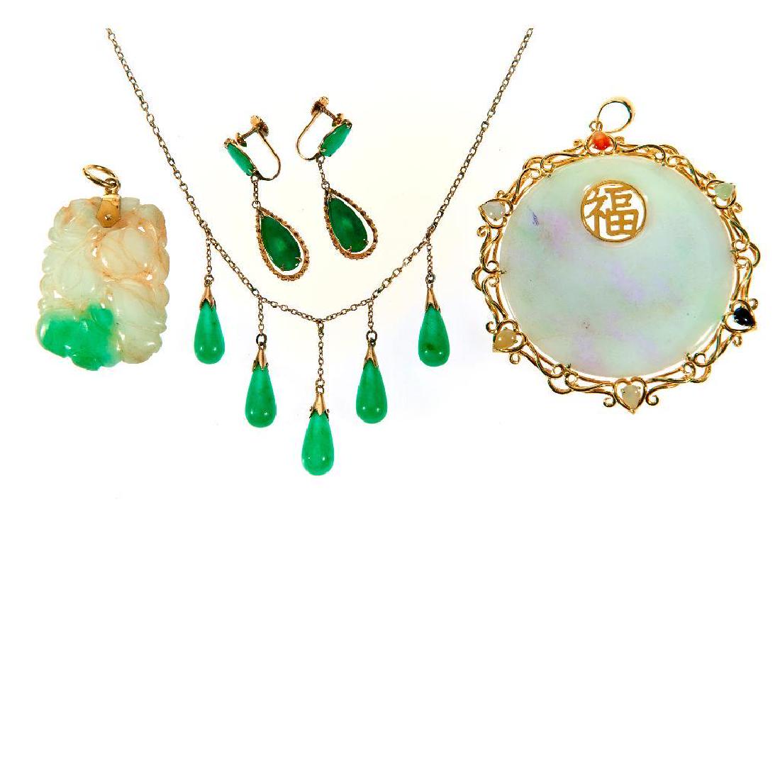 Collection of jade, gold and metal jewelry (1 of 1)