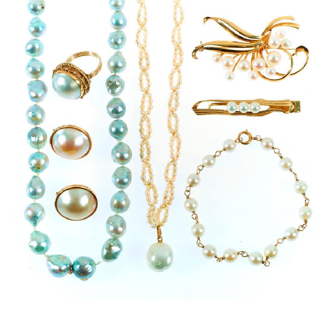 Collection of pearl jewelry, including Mikimoto (1 of 1)