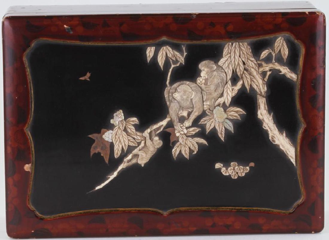 JAPANESE INLAID LACQUER BOX (1 of 5)