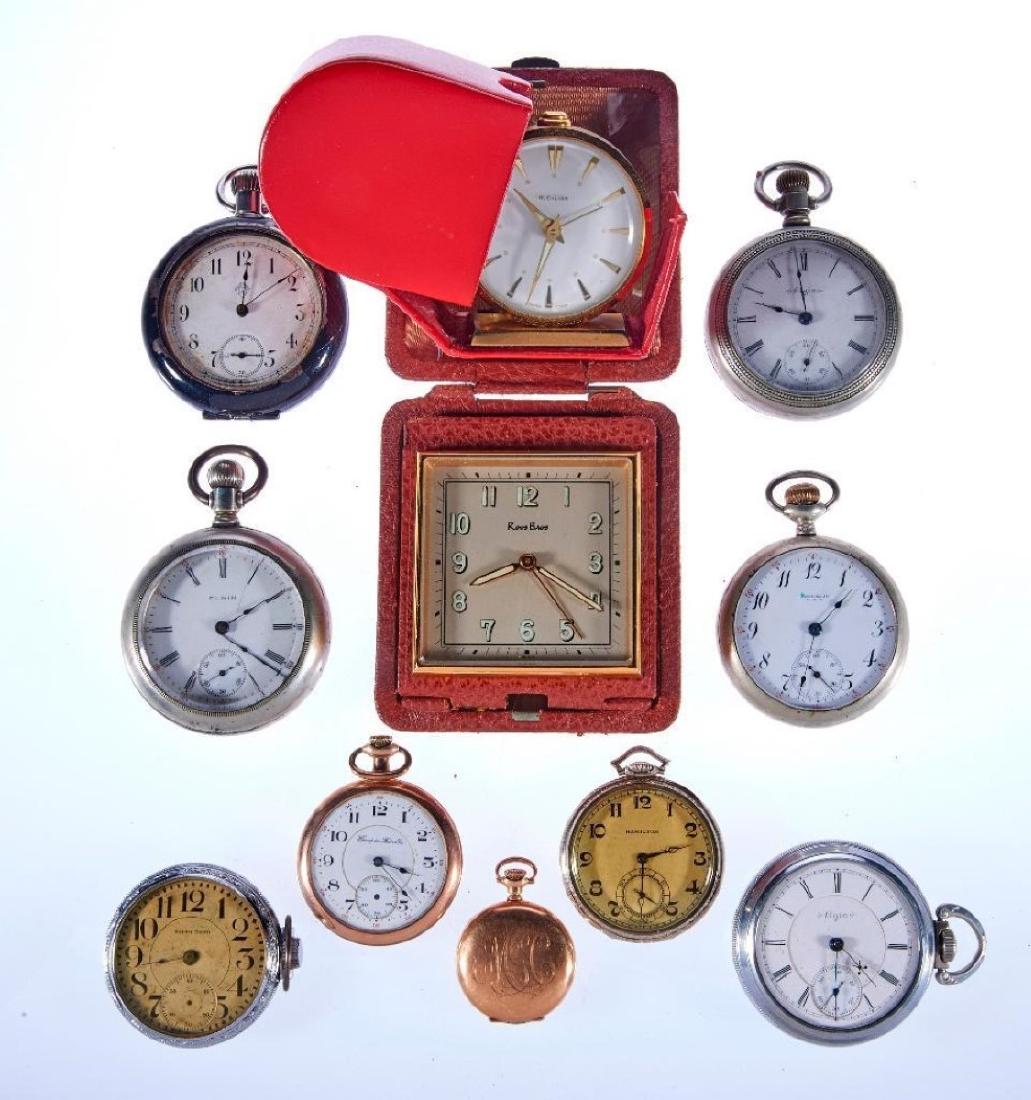 Collection of pocketwatches and clocks (1 of 2)
