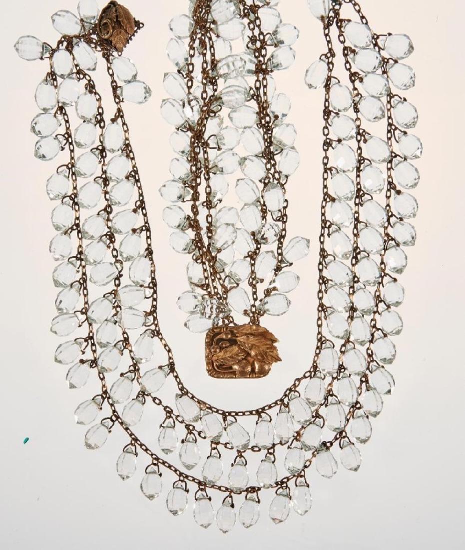 Vintage rock crystal briolette swag necklace and bracel (1 of 1)