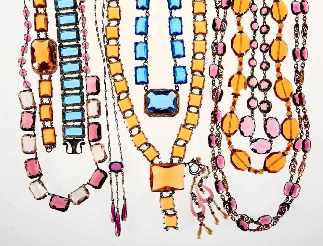 Collection of 10 antique costume, silver and metal jewe (1 of 1)