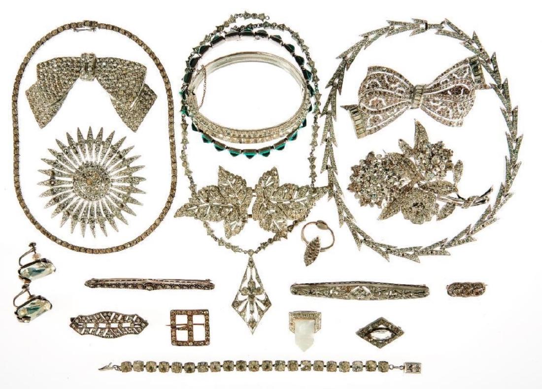 Collection of 20 vintage rhinestone, silver and metal j (1 of 1)