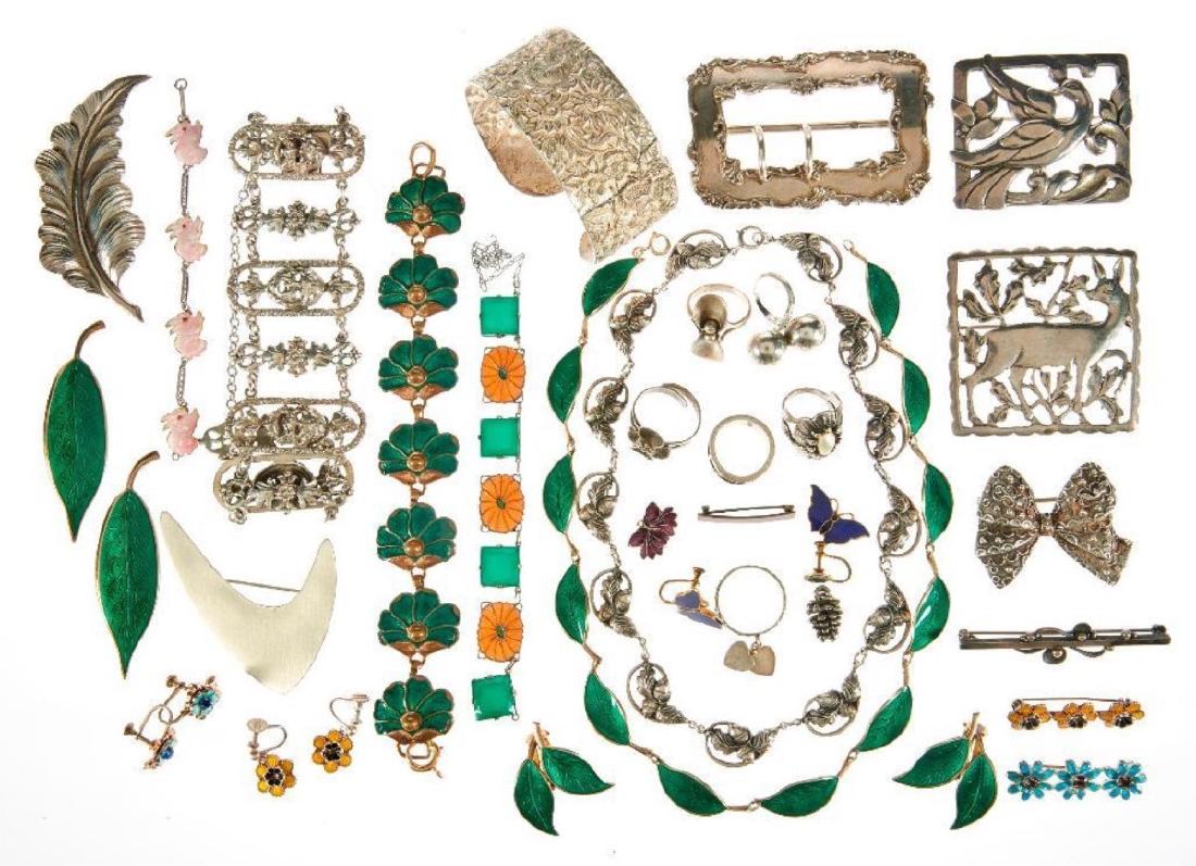 Collection of modernist and Scandinavian silver & ename (1 of 1)