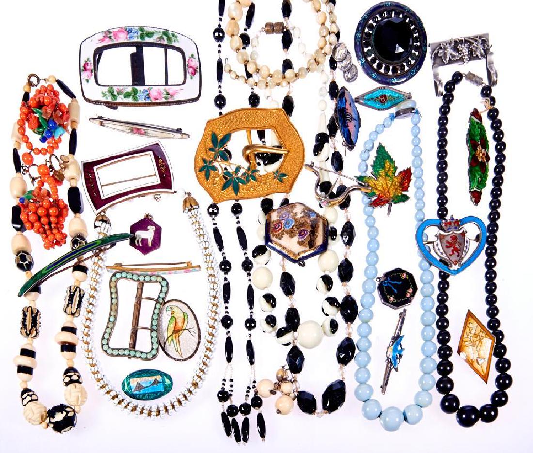 Vintage enamel, beaded, silver, metal and costume jewel (1 of 1)