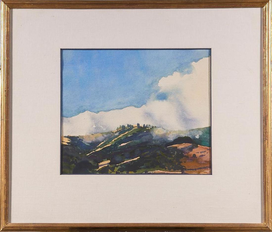 Douglas Fenn Wilson (born 1953): Artist: Douglas Fenn Wilson (born 1953). Signature: signed bottom right. Size: Artwork: 12 x 14 1/4 inches. Frame: 22 1/2 x 26 inches. Created: 1975. Medium: Watercolor. John Pence was founder and own