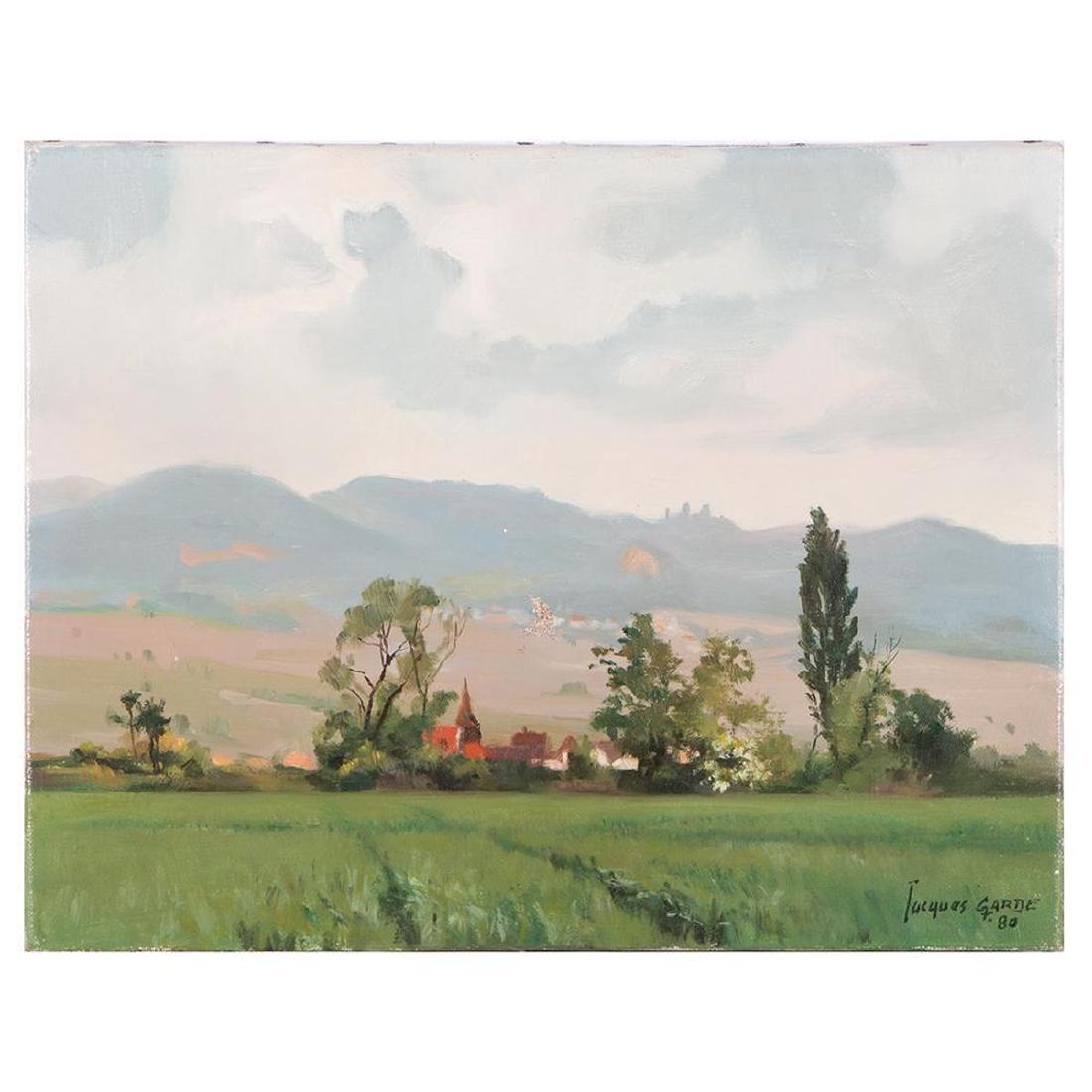 Jacques Garde: Artist: Jacques Garde. Signature: signed bottom right. Size: Artwork: 11 x 14 inches. No Frame Created: 1980. Medium: Oil on Canvas. John Pence was founder and owner of the largest art gallery in San 