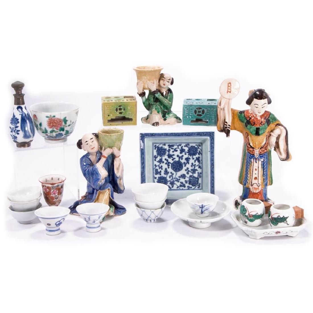 Lot of Chinese figures, tea cups, dishes etc. (1 of 10)