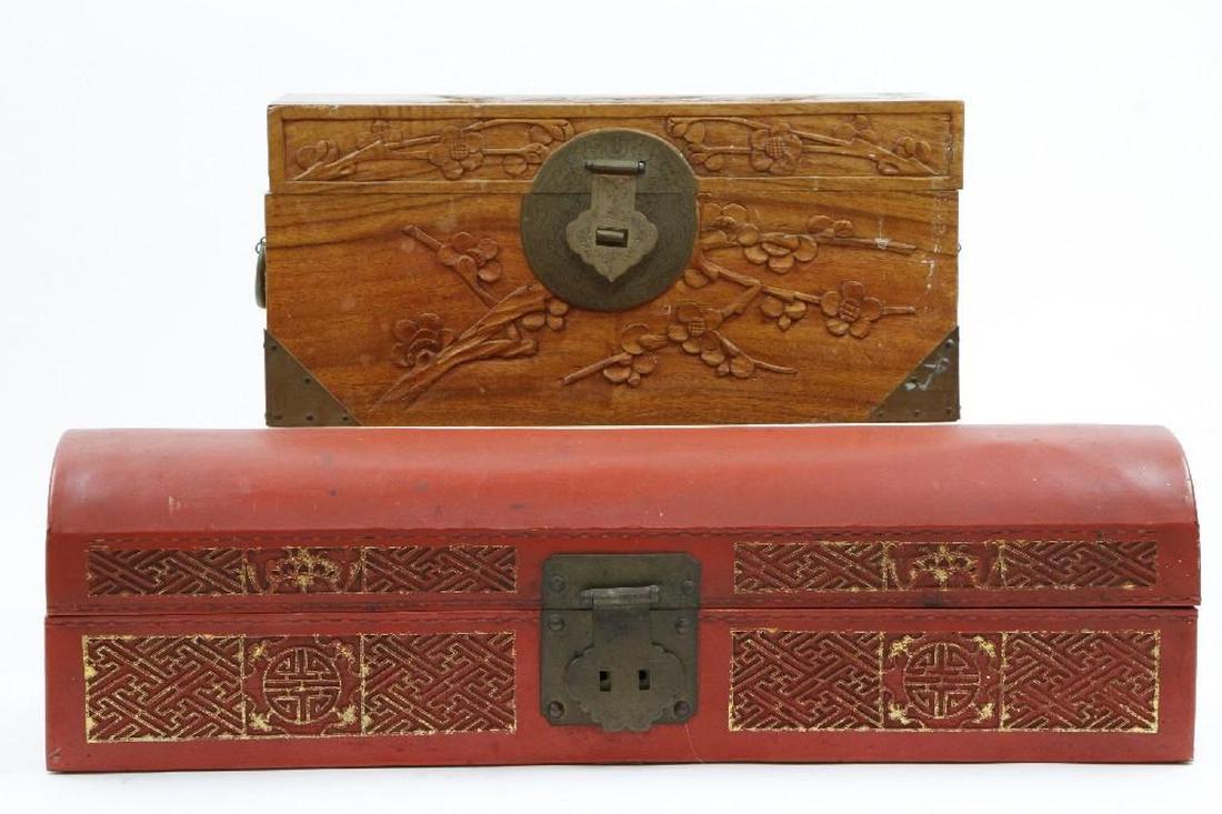 Two Chinese document boxes. (1 of 7)
