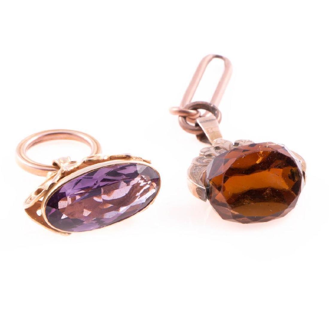 Two Victorian gold watch fobs (1 of 4)