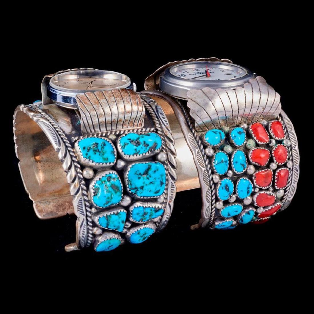 NAVAJO WATCH CUFF BRACELETS (1 of 3)