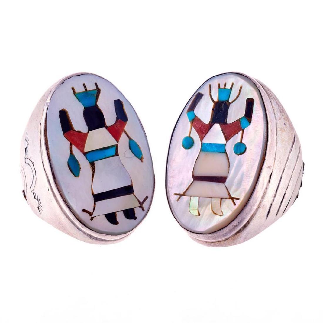 TWO ZUNI RINGS (1 of 3)