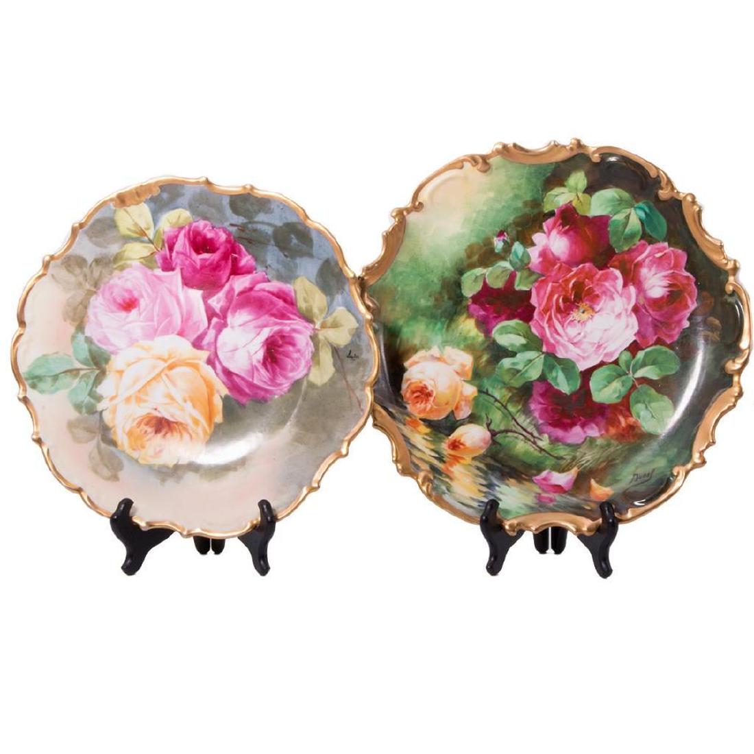 Two Large Limoges Porcelain Chargers with Hand Painted (1 of 8)