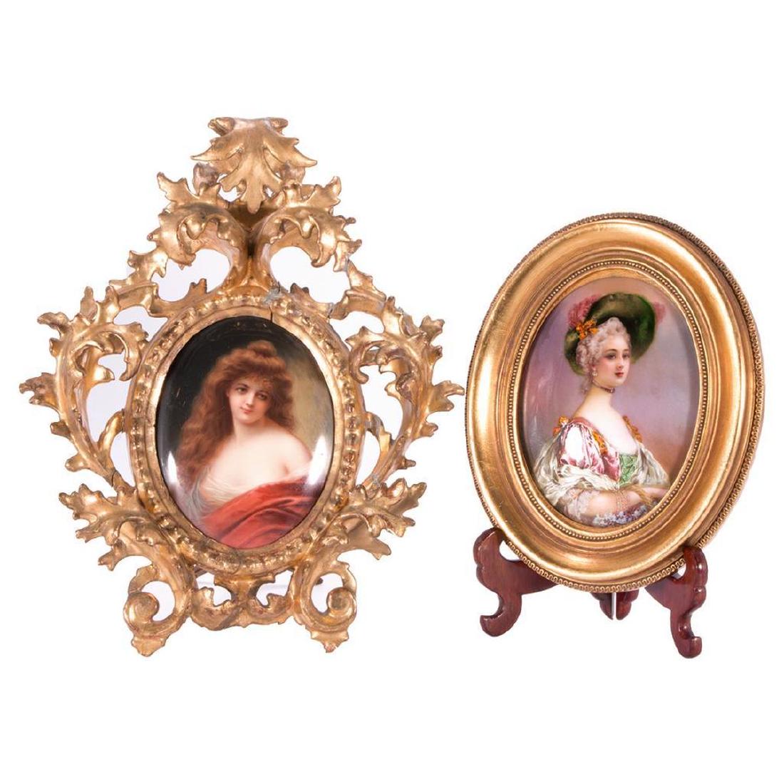 Two Oval Portraits, Marquise De Pompadour and the other (1 of 8)