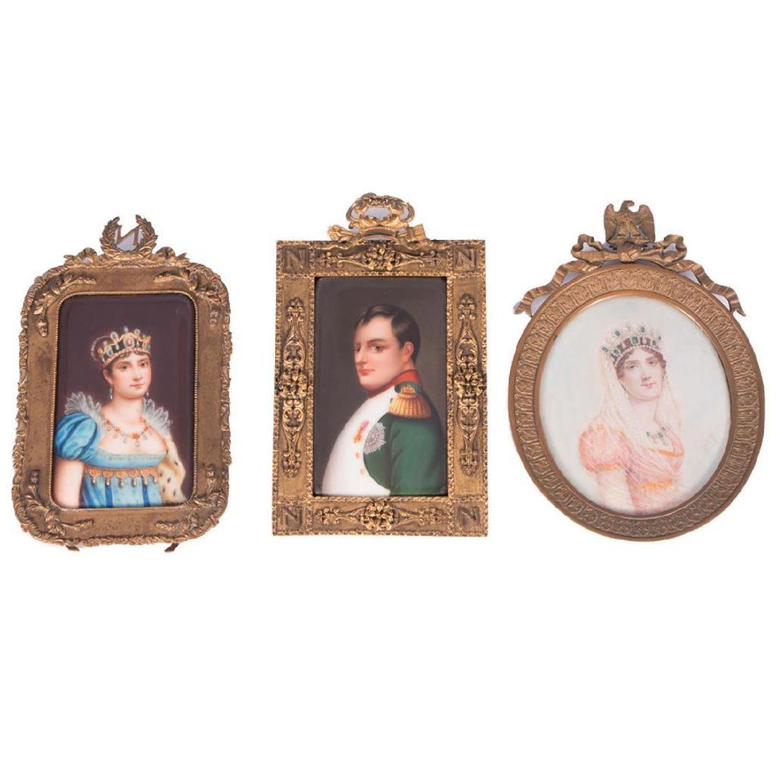 Three Miniature Portraits One of Napoleon,Two of Eugeni (1 of 8)