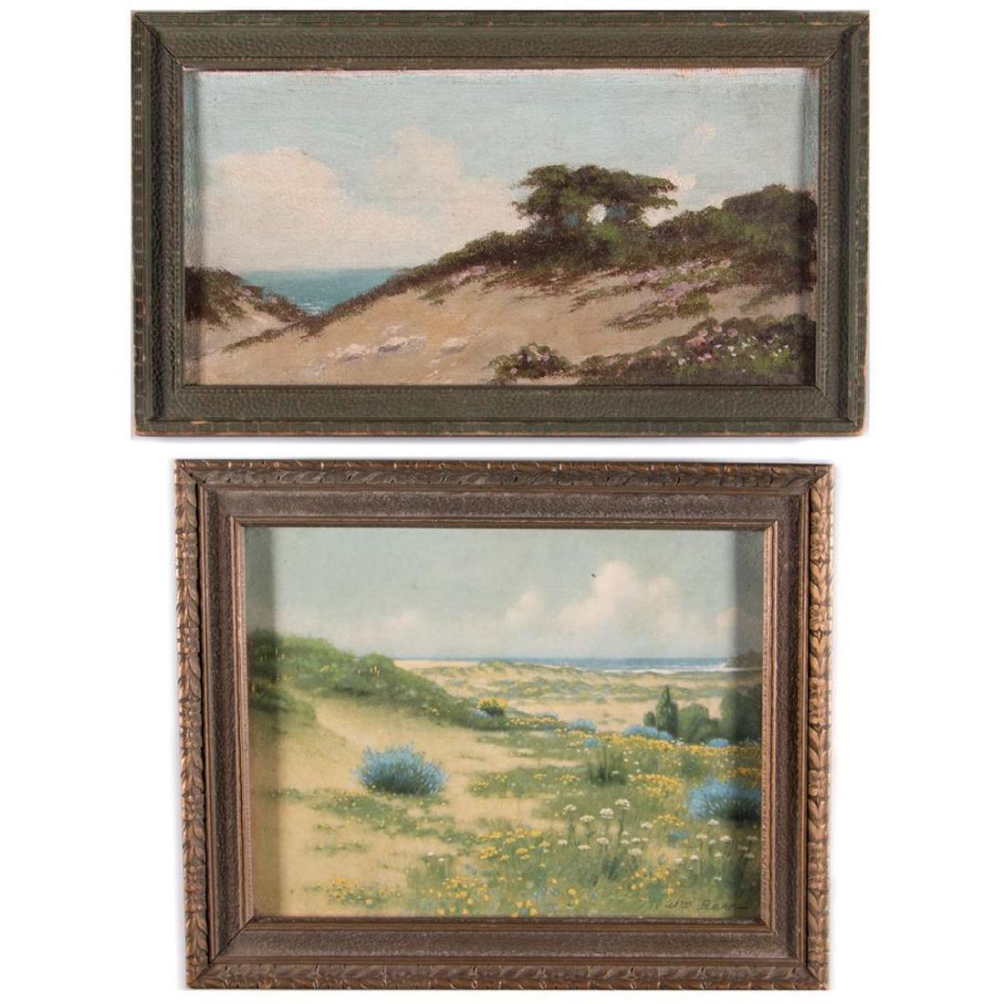 Two California dunescapes, one lithograph and one oil o (1 of 5)