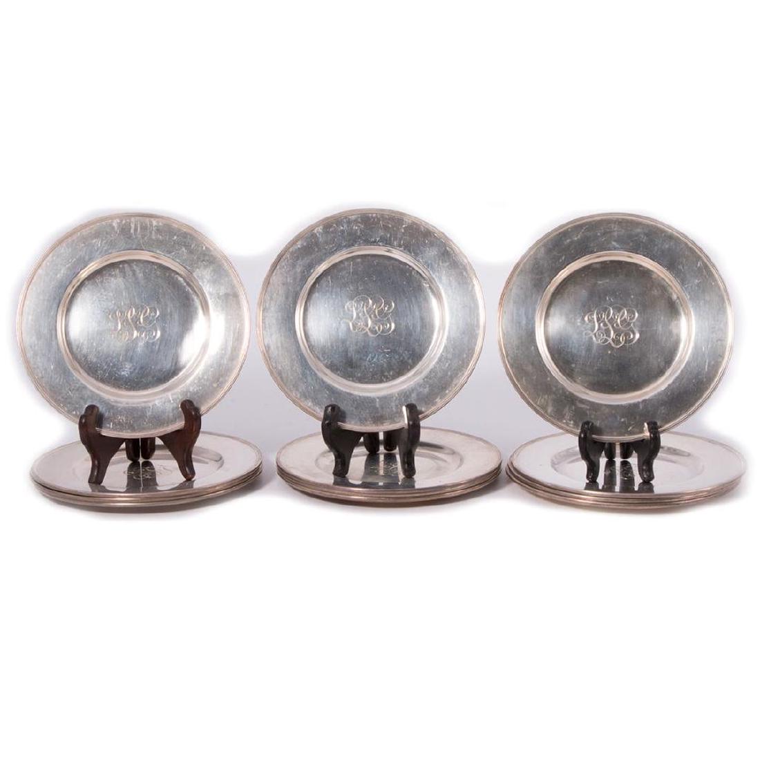 Twelve Sterling Bread Plates by Gorham (1 of 5)