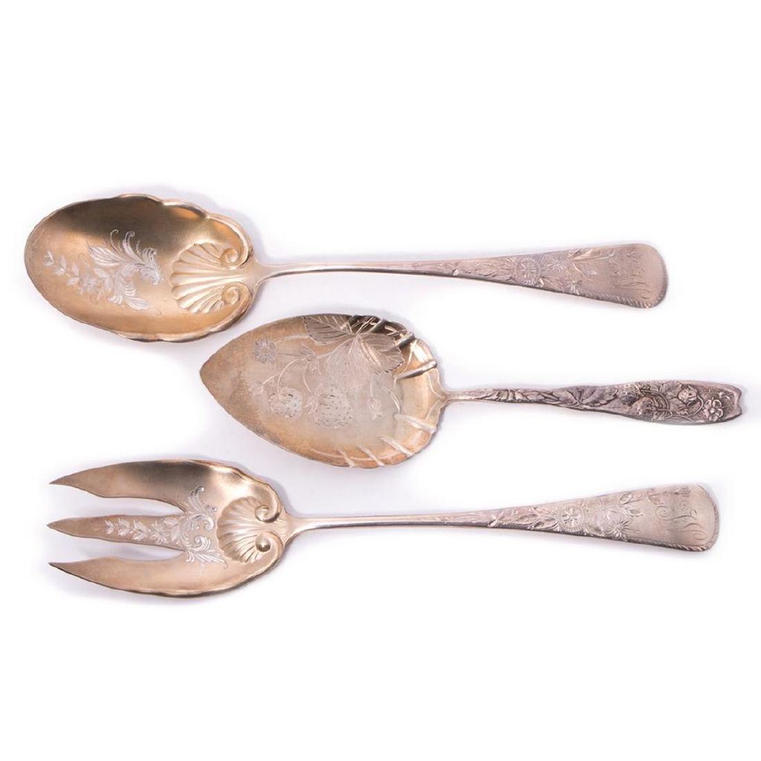 Sterling Salad Servers and Cake Server. (1 of 7)