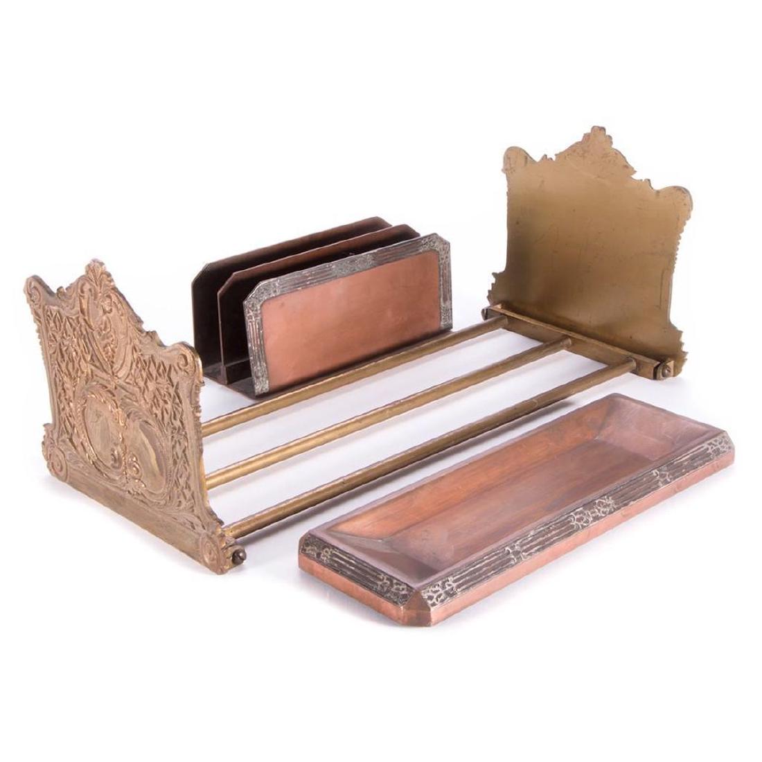 Heintz Partial Desk Set & Brass expandable book holder (1 of 6)