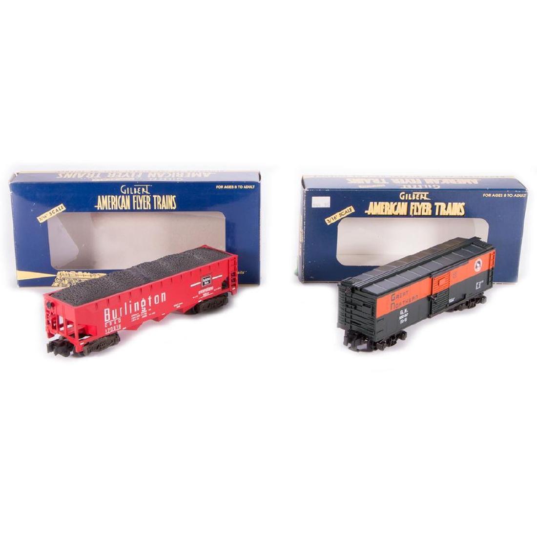 AF S 6-48328 GN Boxcar, 6-48622 Burl. Hopper: AF S 6-48328 Great Northern Boxcar and 6-48622 Burlington Hopper with Coal Load in original boxes, both C9-C10.