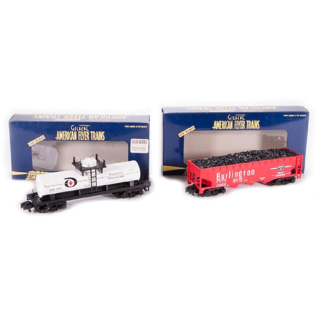 AF S 6-48413 Tank Car, 6-48622 Burl. Hopper: AF S 6-48413 Diamond Tank Car and 6-48622 Burlington Hopper with Coal Load in original boxes, both C9-C10.
