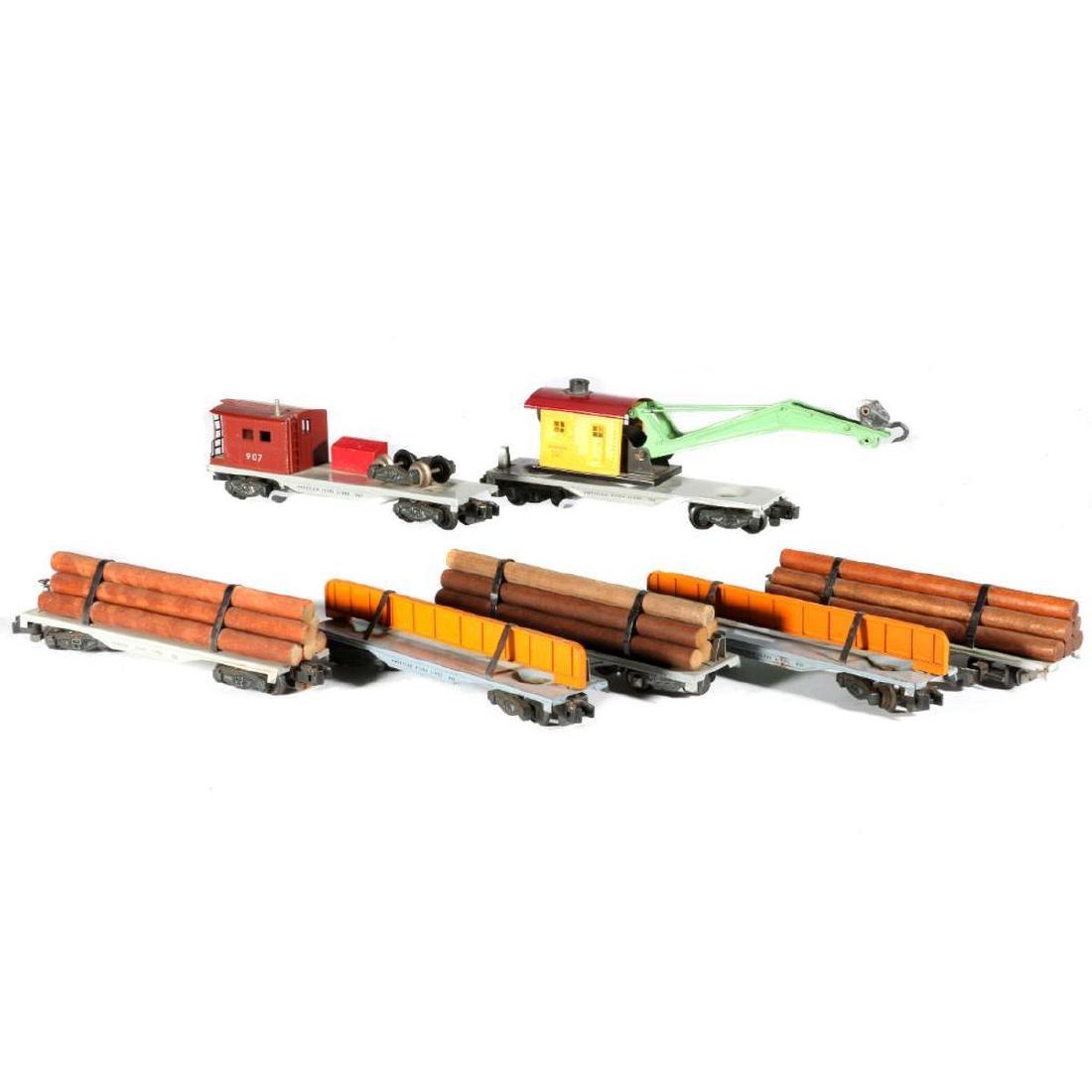 AF S 7-Pcs. Freight Car Lot with Crane, Boom, Girder, (1 of 9)