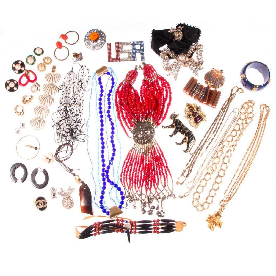 Collection of 90+ costume jewelry: including St. John, Carolee, and Dotty Smith