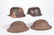 Four WWI and WWII era German and American helmuts. - 4