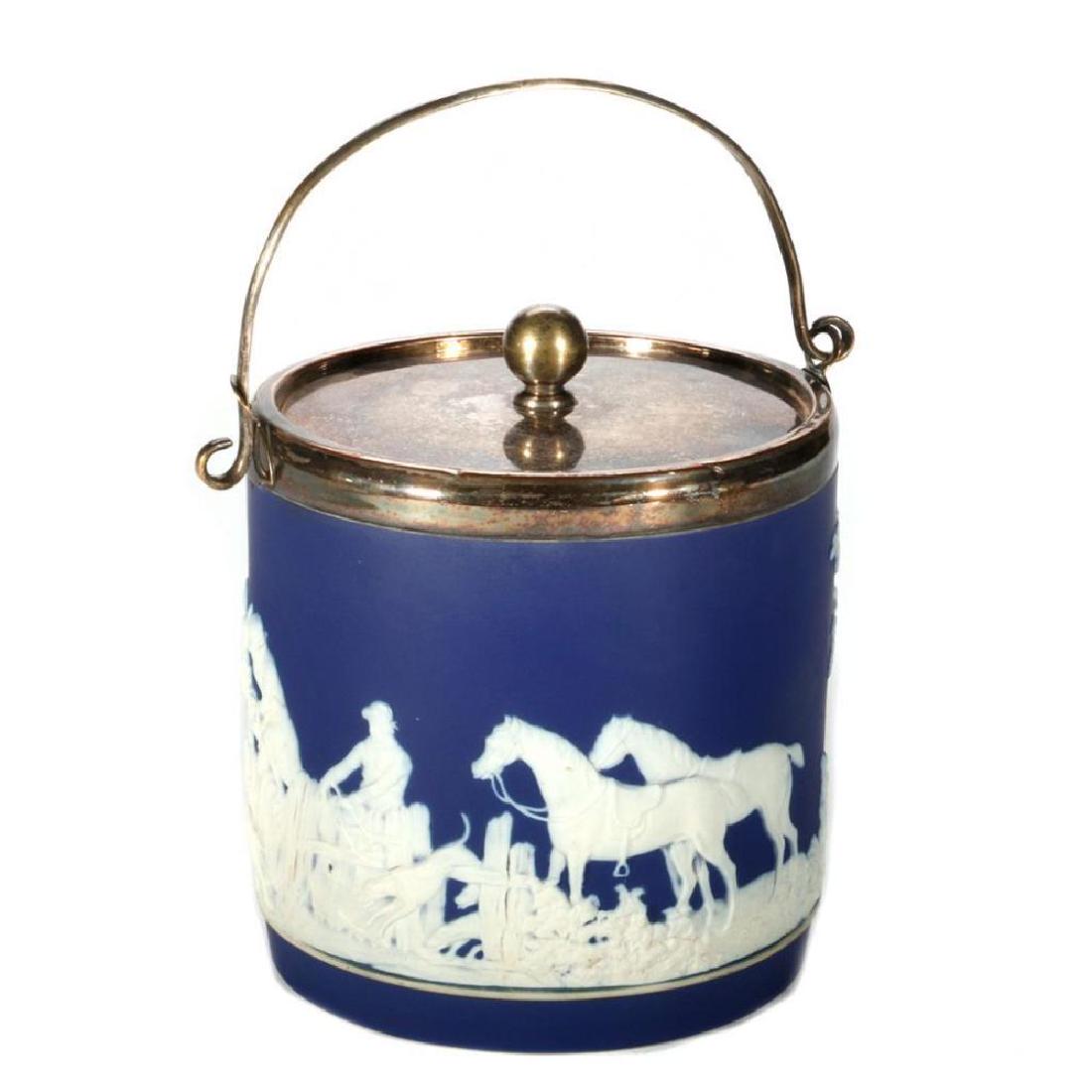 A Wedgewood tea caddy. (1 of 9)