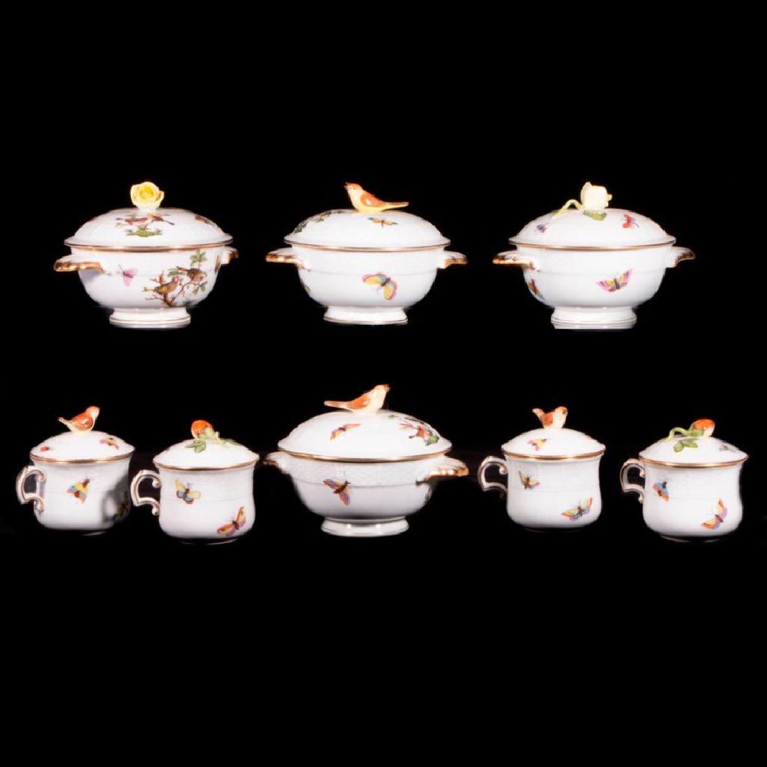 A Herend soup and consume set. (1 of 9)