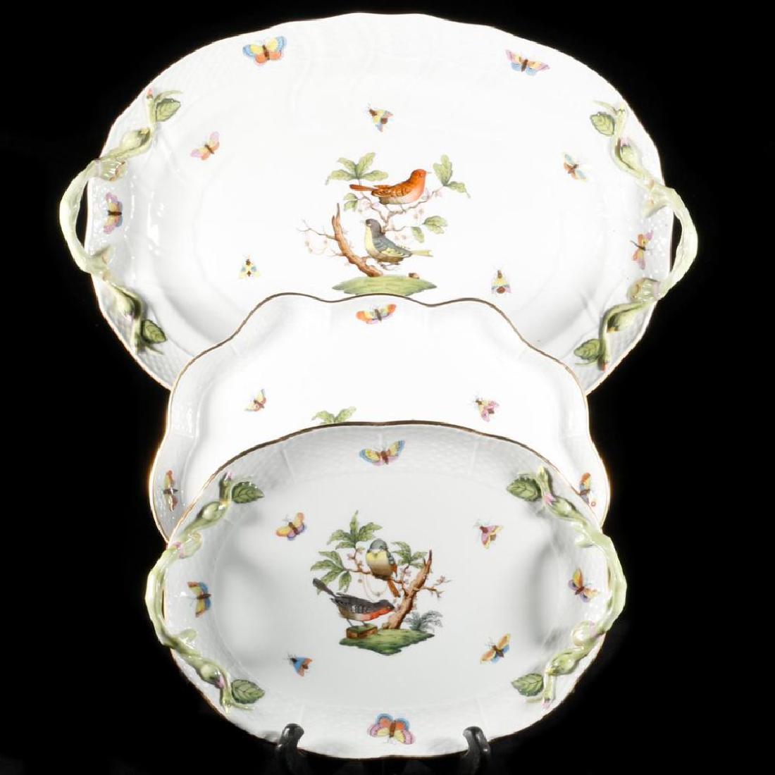 Five Herend platters and an hors d'oeuvres plate. (1 of 11)