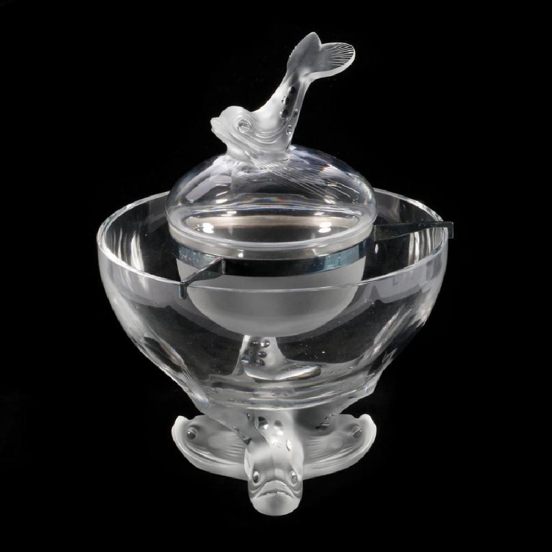 A LALIQUE CLEAR GLASS IGOR CAVIAR COOLER . (1 of 14)