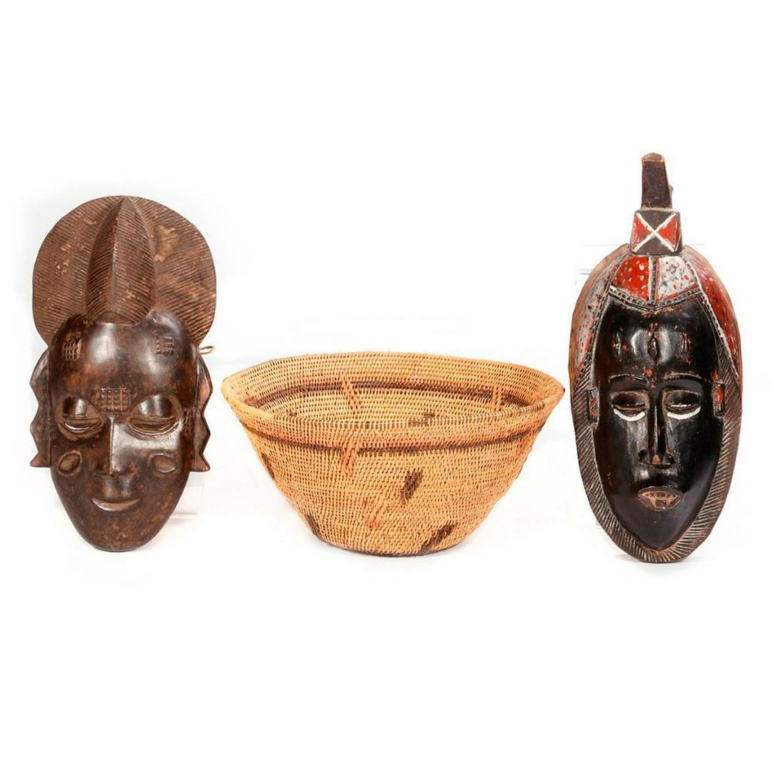 African baskets and masks. (1 of 12)