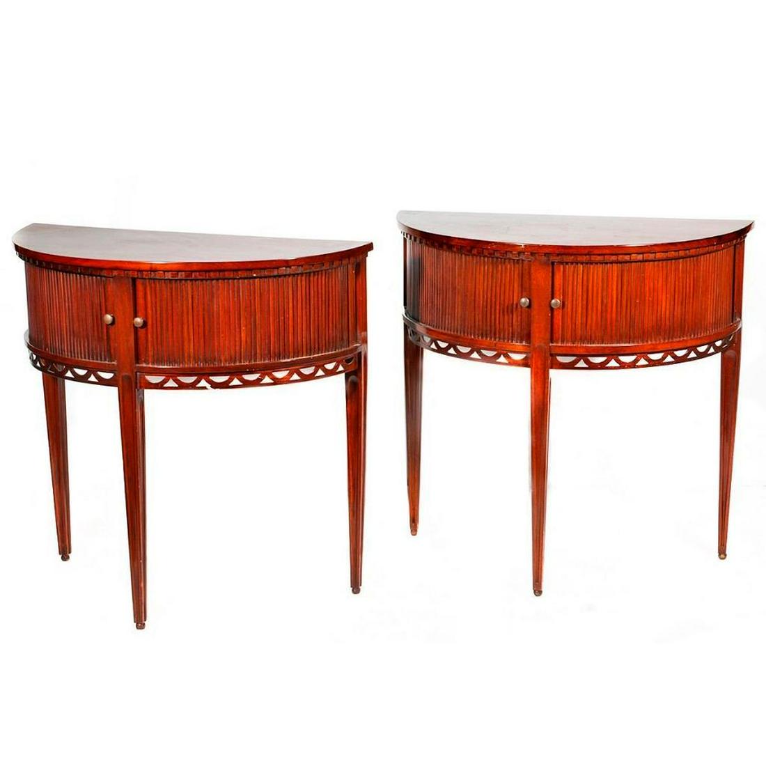 A pair of console tables. (1 of 8)