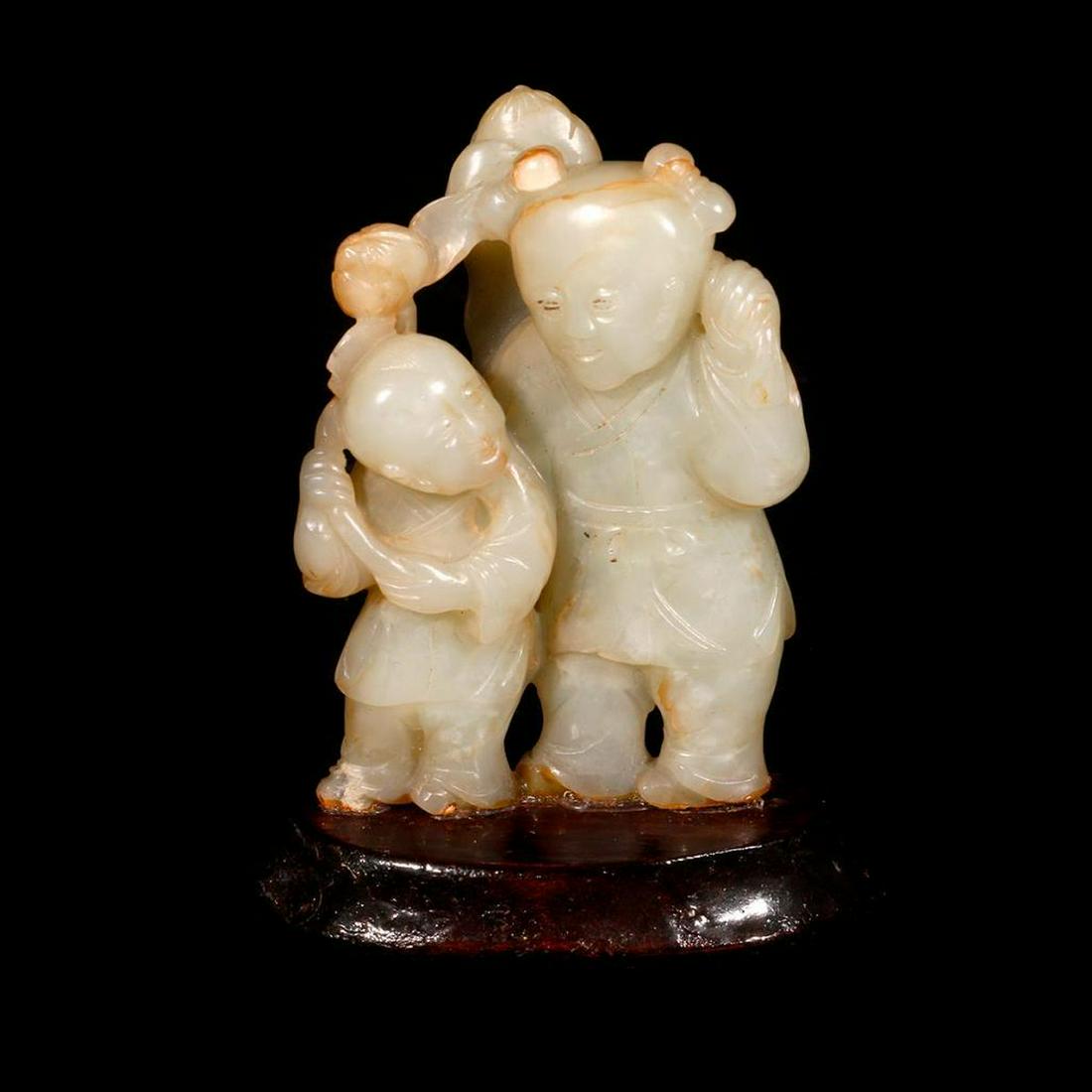 Qianlong jade carving of children. (1 of 6)