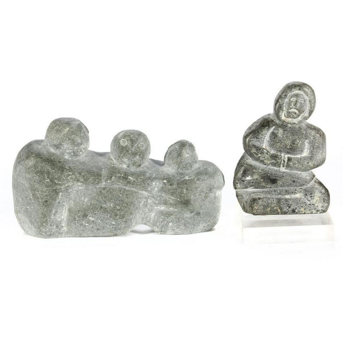 Two Inuit Stone Sculptures (1 of 9)