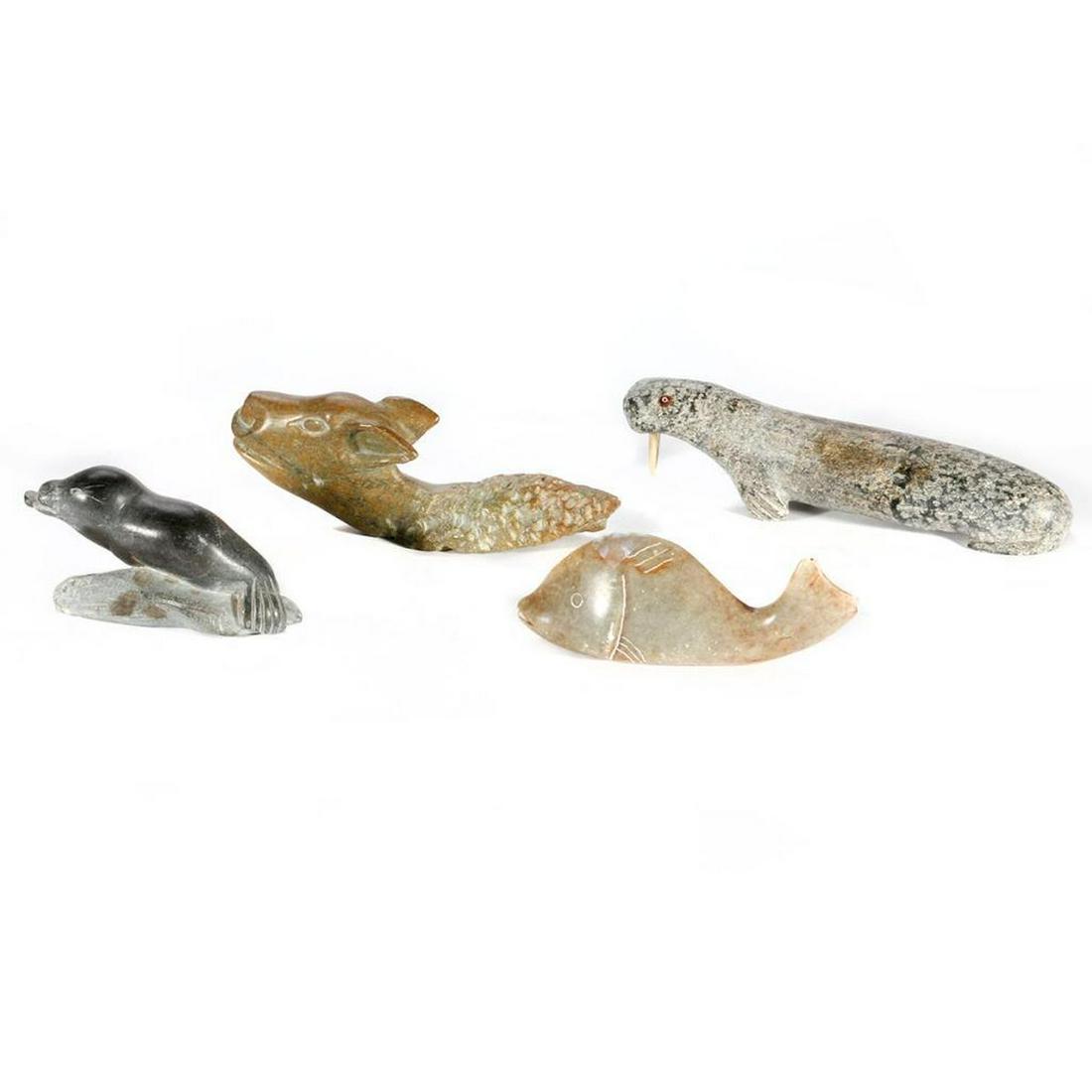 Four Inuit Stone Sculptures (1 of 6)