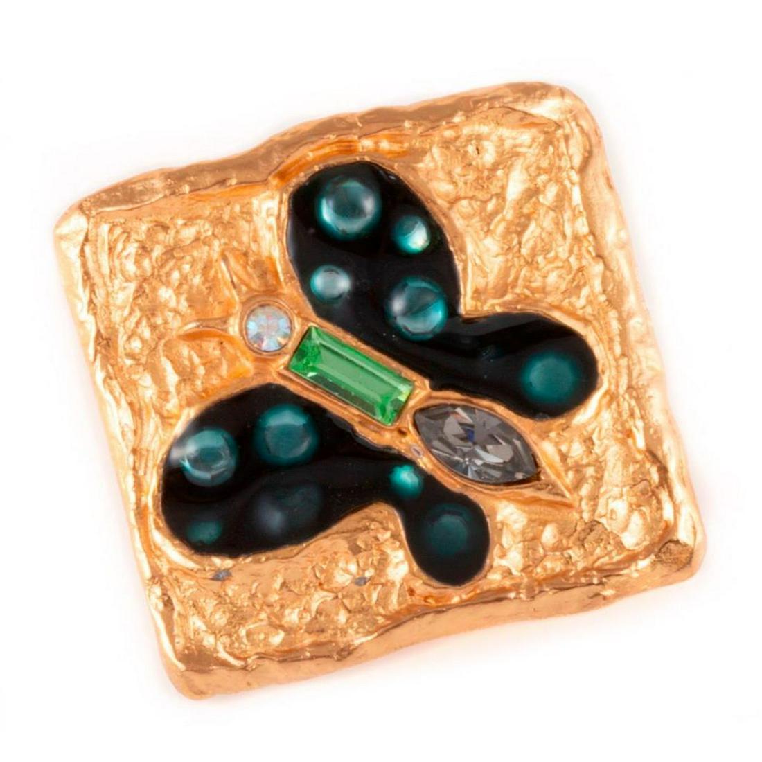 Christian LaCroix Bijoux gold tone butterfly brooch (1 of 3)