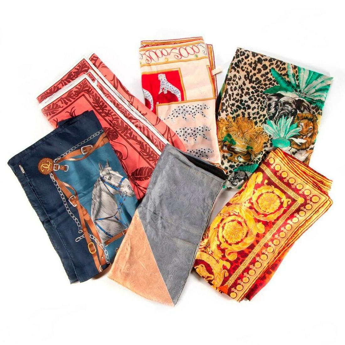 6 Vintage Silk Scarves (1 of 17)