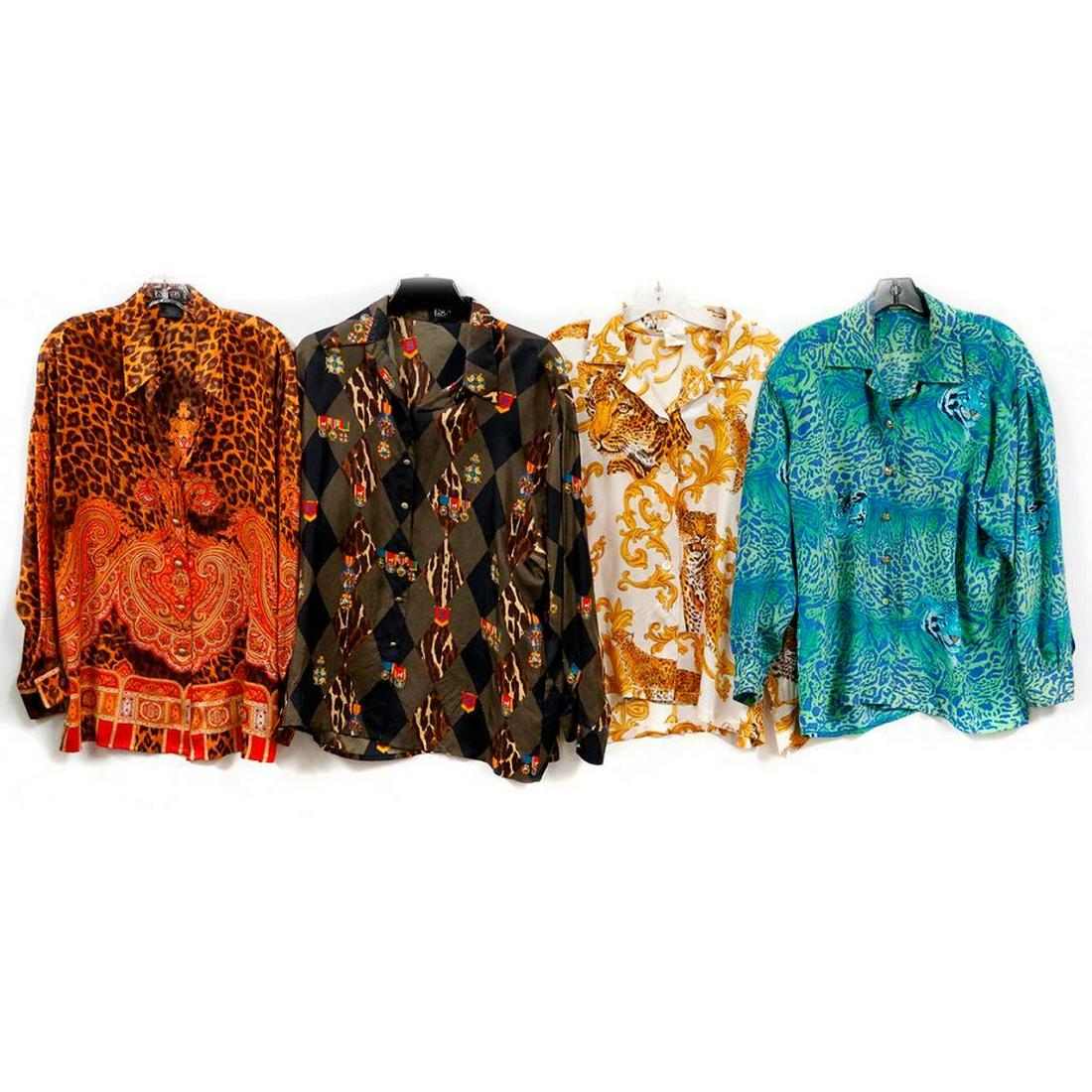 Collection of 8 Silk Designer Shirts one by Hermes (1 of 20)