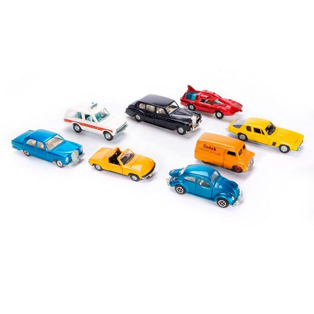 Eight "Dinky Toys" cars. (1 of 6)