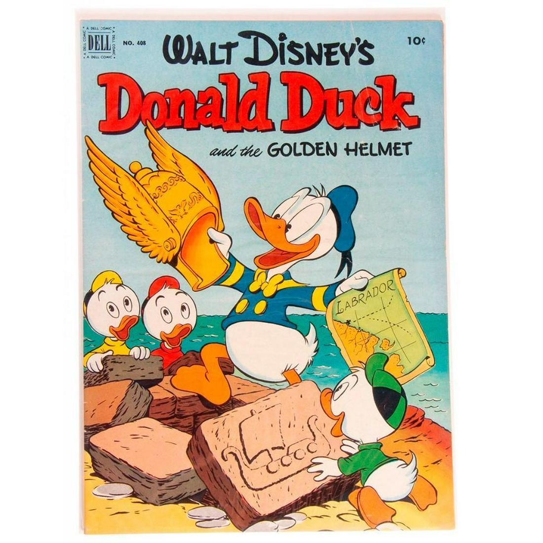Donald Duck, and the Golden Helmet: Four-Color, Dell, Art by Carl Barks Issue: 408 Condition: Fine+