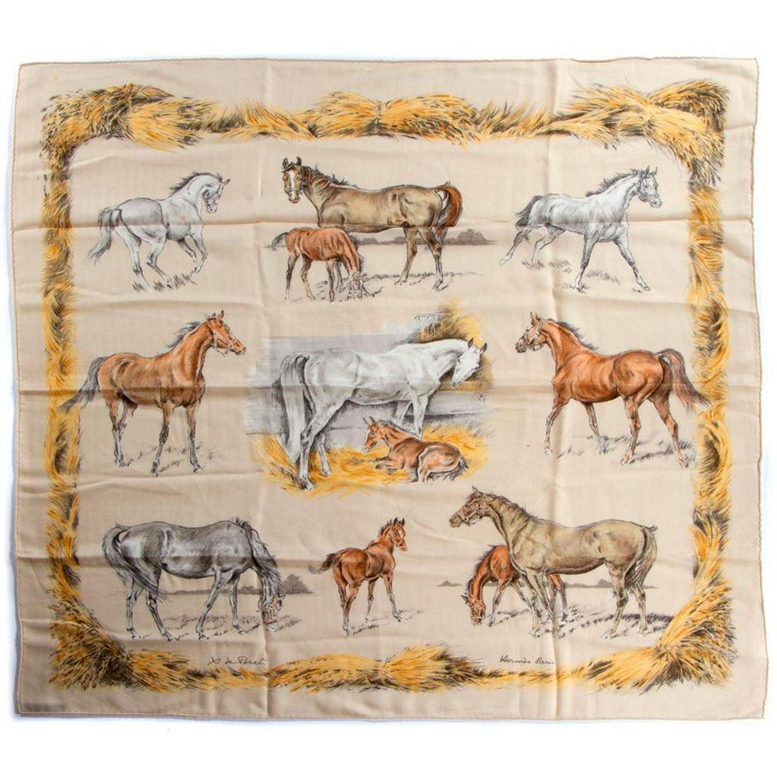 Hermes Cashmere & Silk Blend Scarf (1 of 5)