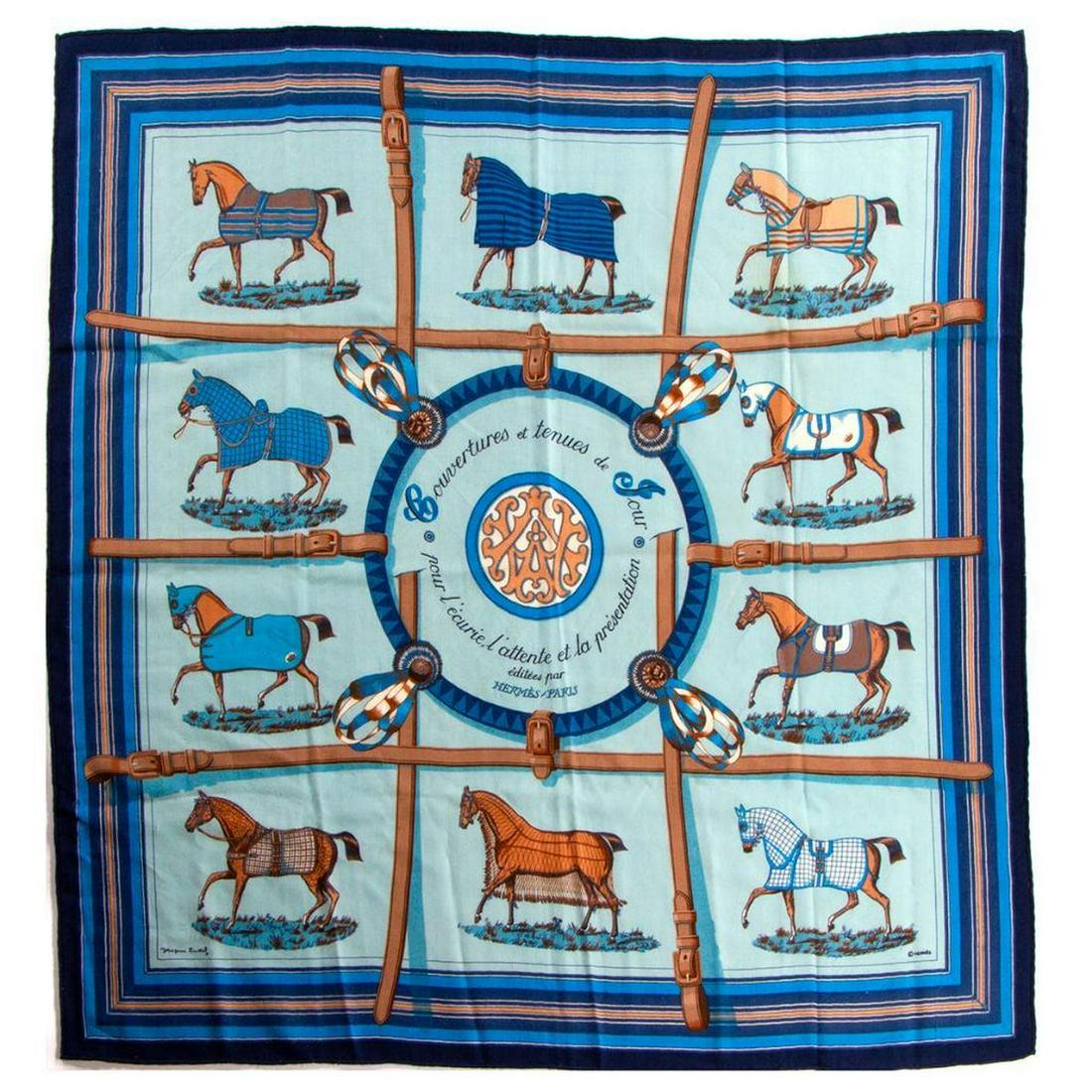 Hermes Cashmere & Silk Blend Scarf (1 of 6)